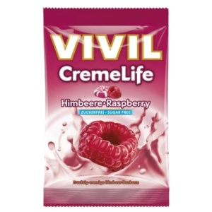 Vivil Creme Life bomboane fara zahar cu aroma de zmeura x 90 grame