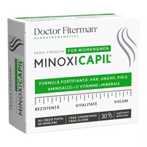 Doctor Fiterman Minoxicapil fortifiant pentru par, unghii si piele x 30 capsule