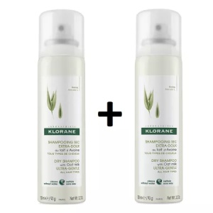 Klorane Pachet Sampon uscat cu lapte de ovaz, 150ML X 2 bucati