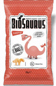 Little Angel Biosaurus Pufuleti Porumb si Ketchup x 50g