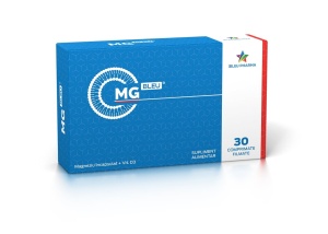 MgBleu Magneziu incapsulat + Vitamina D3 x 30 comprimate, Bleu Pharma