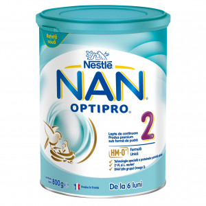 NAN OPTIPRO 2 HM-O, formula de lapte praf de la 6 luni, 800 grame