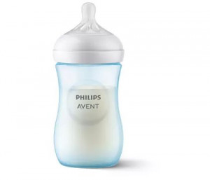 Philips Avent Biberon Natural Response cu tetina de la 3 luni Bleu-Alb x 260ml (cod SCY903/21)