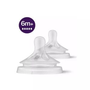 Philips Avent Tetine Natural Response cu flux rapid de la 6 luni x 2 bucati (cod SCY965/02)