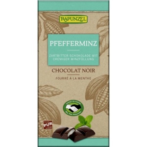 Rapunzel Ciocolata Neagra cu menta eco x 100g