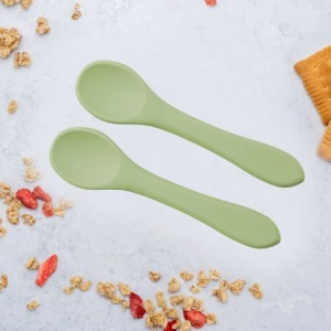 Set de lingurite din silicon Appekids Raw Green