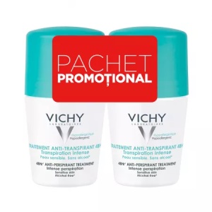 Vichy pachet Deodorant roll-on intens eficacitate 48h cu parfum x 2 bucati