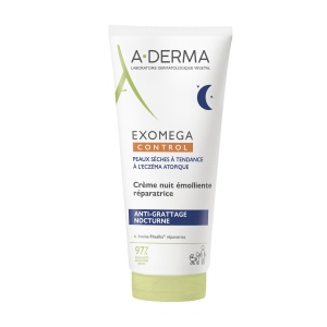 Aderma Exomega Control Crema emolienta de noapte pentru piele uscata, atopica x 200ml - Img 1