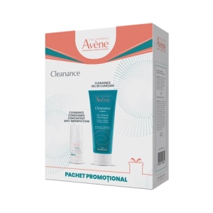 Avene pachet Comedomed Cleanance concentrat anti-imperfectiuni pentru ten acneic x 30ml + Gel de curatare Cleanance x 200ml