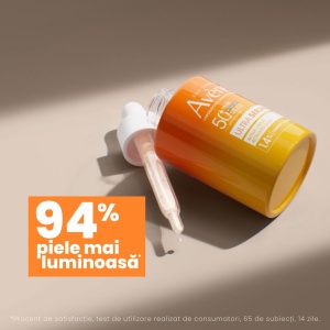 Avene Solaire Ultra Serum cu efect de luminozitate si protectie solara SPF50+ x 30ml - Img 3