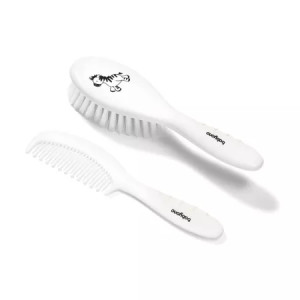 Baby Ono Set Perie moale de par + Pieptan alb pentru copii