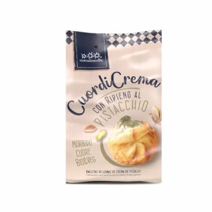 Biscuiti BIO cu crema de fistic x 200 grame, Sottolestelle