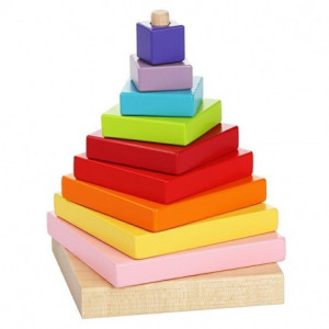 Cubika Jucarie din lemn Piramida colorata (cod 15269)