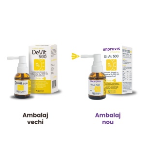 DeVit Suspensie uleioasa cu Vitamina D3 500 U.I. spray x 20ml - Img 2