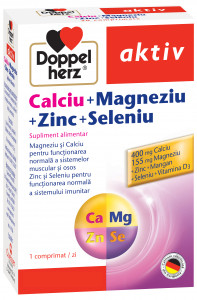 Doppel Herz Aktiv Calciu, Magneziu, Zinc, Seleniu x 30 comprimate