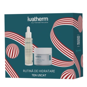 Ivatherm Pachet Aquafil Hydra Rich crema hidratanta x 50ml + Aquafil Hydra Ser hidratant x 30ml