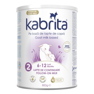Kabrita 2, formula pe baza de lapte praf de capra 6-12 luni, 800 grame