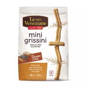LeVeneziane Mini Grissini fara gluten cu susan si chia x 250 grame