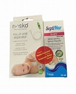 Nosko Baby aspirator nazal bebelusi actionat cu gura + Septimar Baby apa de mare izotona x 30ml