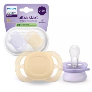 Philips Avent Suzeta Ultra Start Multicolor 0-2 luni x 2 bucati, cod SCF075/11