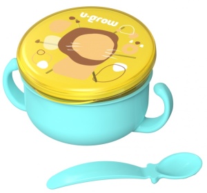 U-Grow Bol 2 in 1 pentru snackuri, cu lingurita