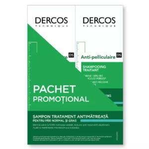Vichy Dercos pachet sampon antimatreata pentru par normal si gras, 200ml x 2 bucati