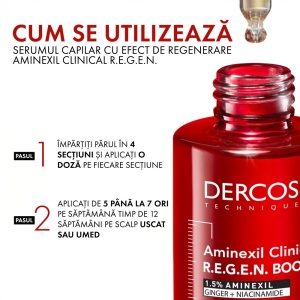 Vichy Dercos Serum capilar cu efect de regenerare Aminexil Clinical R.E.G.E.N. Booster x 90ml - Img 2