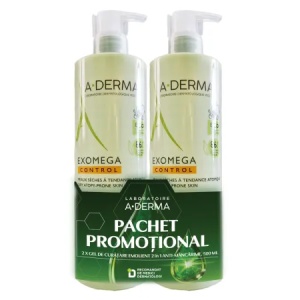 Aderma Pachet Exomega Control gel de dus emoliant 2in1 piele atopica 500ml x 2 bucati