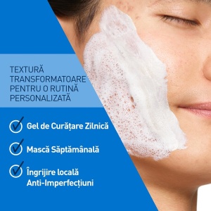 Cerave Gel de curatare cu argila anti-imperfectiuni Clay-to-Foam x 118ml - Img 3
