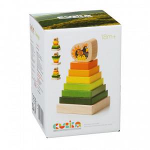 Cubika Jucarie din lemn Piramida colorata (cod 15276)