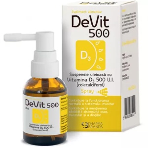 DeVit 500 spray cu Vitamina D3 500 U.I. x 20ml
