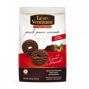 LeVeneziane Biscuiti fara gluten cu cacao si alune x 250 grame