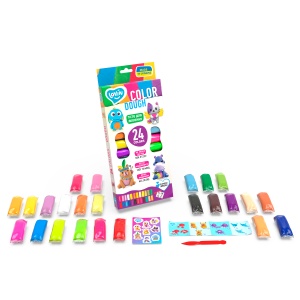 Lovind'o Set de plastilina clasic cu 24 culori