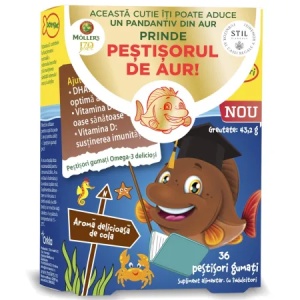 Mollers Omega 3 Fishes Pestisori cu aroma de Cola x 36 jeleuri