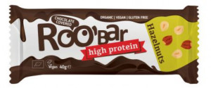 Roobar Baton proteic cu alune de padure invelit in ciocolata x 40 grame