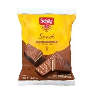 Schar Napolitane fara gluten invelite in ciocolata cu crema de alune x 105 grame