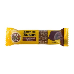 Solaris Baton de susan cu ciocolata neagra x 30 grame