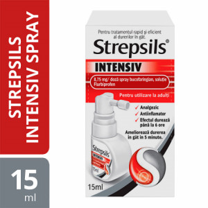 Strepsils Intensiv Cirese si Menta 8,75mg/doza spray bucofaringian x 15ml - Img 2