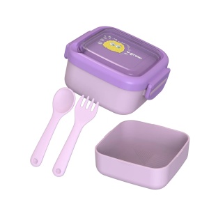 U-Grow Caserola 2in1 mov, cu lingurita si furculita - Img 2