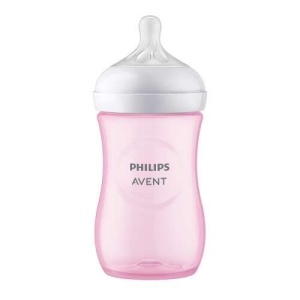 Avent Biberon Natural Response Roz, tetina +1 luna, fara BPA x 260ml (cod SCY903/11)