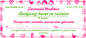 Badijonaj bucal cu nistatin pentru copii x 30 grame