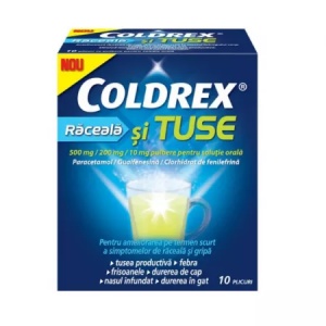 Coldrex Max Raceala si Tuse 500mg/100mg/6,1mg x 16 capsule
