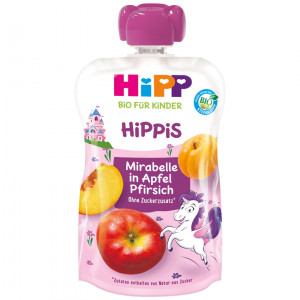 Hipp Hippis Piure Prune Mirabelle cu Mar si Piersica x 100g