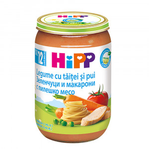 Hipp Piure BIO cu pui, legume si taitei x 220 grame