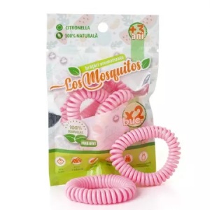 Los Mosquitos Bratara anti-tantari aromatizata din silicon roz - Img 2