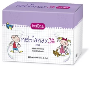 Nebianax fiole cu solutie salina hipertonica 3% 5ml x 20 fiole