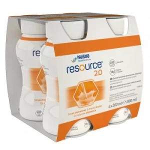 Nestle Resource 2.0 fara gluten cu aroma de caise 4 x 200ml