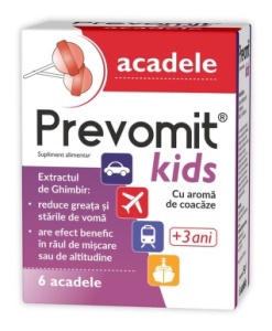 Prevomit Kids acadele impotriva raului de miscare cu aroma de Coacaze x 6 bucati