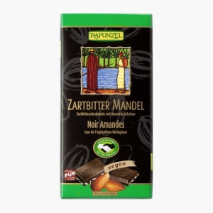 Rapunzel Ciocolata Amaruie cu migdale 55% cacao vegana eco x 80g