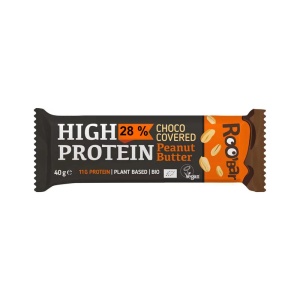 Roobar Baton Proteic cu unt de arahide in ciocolata eco x 40 grame